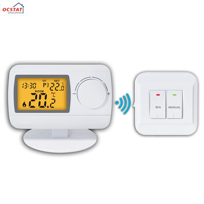 Salle RF murale 230V Thermostat Blanc personnalisé couleur de coquille régulateur de température intelligent prenant en charge la télécommande et l'installation facile