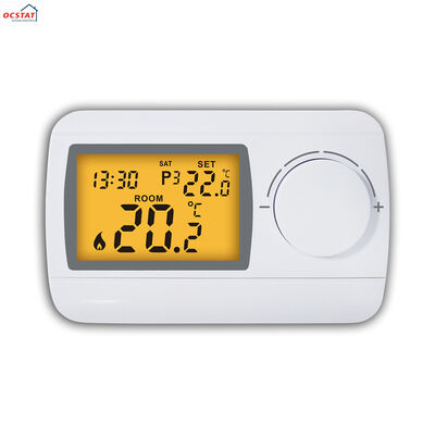 119 X 80 X 31 mm Chambre de chaudière 7 jours Thermostat programmable Couleur blanche 147g Solution de contrôle de température légère pour chaudières industrielles