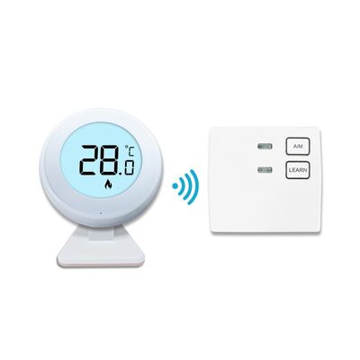Thermostat sans fil pour chaudière 230V, 868MHz, pièce 230V, thermostat rond blanc personnalisé, non programmable, pour un contrôle climatique précis