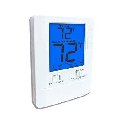 Thermostat d'ambiance filaire numérique LCD, plages de température de 0°C à 37°C, rétroéclairage blanc bleu vert, solution pour le contrôle CVC