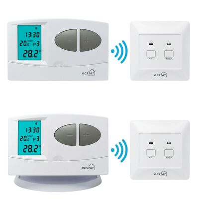 Récepteur 230VAC 50HZ Thermostat sans fil RF programmable Thermostat de chaudière RF 7 jours Thermostat programmable sans fil pour la gestion de l'énergie