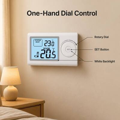 Riseem 230V Thermostat domestique non programmable avec niveau de protection IP20