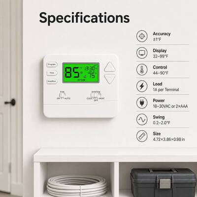 Montage de boîte de jonction ou de mur de monture de salle programmable Thermostat de climatisation avec fonction d'économie d'énergie