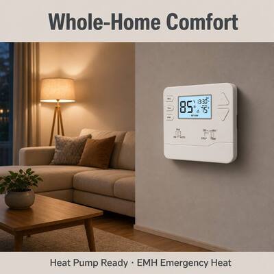 Riseem 1.5 Amp Maximum Tous Bornes Combinées Thermostat de Pompe à Chaleur Commerciale Type d'Application Conventionnel Ou Pompe à Chaleur