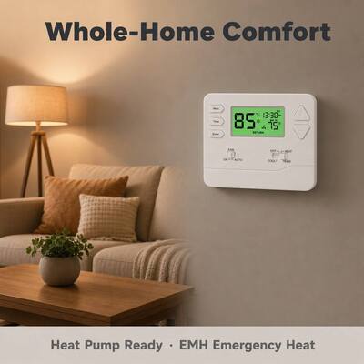 Riseem 1 Amp par terminal, capacité de charge, thermostat pour pompe à chaleur, pour le fonctionnement du système dans les applications conventionnelles ou de pompe à chaleur
