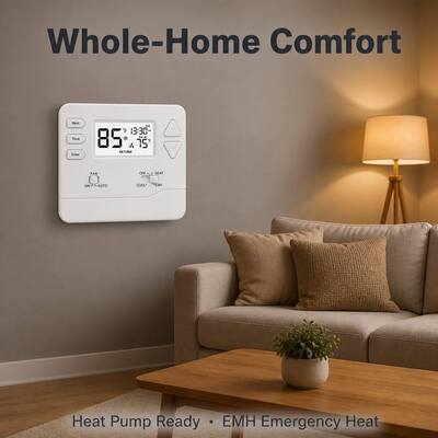 Pompes à chaleur à haute précision ±1°C 7 jours Thermostat pour les installations murales ou de boîtes de jonction et les applications classiques ou de pompes à chaleur