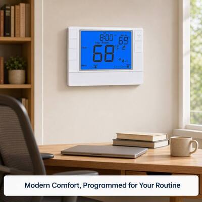 Coiiwsei Affichage LCD bleu Contrôleur de température intelligent pour l' intérieur dans les hôtels et les maisons