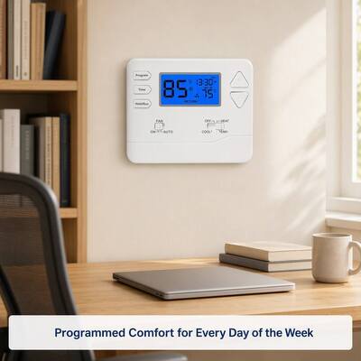 Thermostat pour pompe à chaleur Miuputake STN625 programmable sur 7 jours et 2 chauffages 1 refroidissement