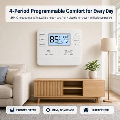 Thermostat réglable Miuputake 5-10A Amp Contrôleur de pompe à chaleur à source d'air industriel pour l'efficacité énergétique