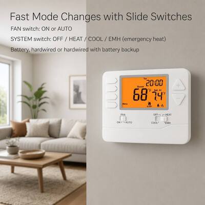 Suiver Gardez votre maison confortable et économisez de l'énergie avec un affichage numérique de thermostat programmable de 7 jours