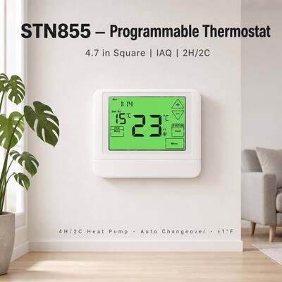 Programmation 5 1 1 Jour Pompe à Chaleur Commercial Économie d'Énergie Thermostat Filaire Programmable pour Climatisation