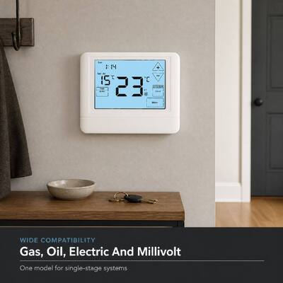 STN855 Affichage LCD Écran tactile numérique Chauffage et refroidissement câblés Conditionnement de l'air Thermostats Contrôleur de température pour pompe à chaleur
