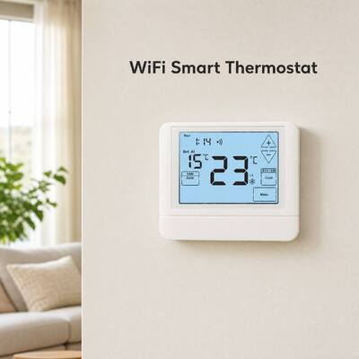 Contrôleur de température intelligent Tuya WIFI Écran tactile 7 jours Thermostat Alimentation 50 60Hz Conçu pour les applications de chauffage et de refroidissement de précision