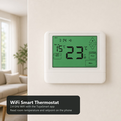 Thermostat intelligent Wi-Fi 2H 2C 7 jours programmable 24V, contrôle vocal Alexa, plages de température de 0 °C à 40 °C, solution de gestion de la température