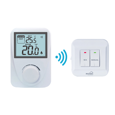 Riseem RF868 Mhz Chambre de chauffage et chaudière à gaz Thermostat sans fil RF non programmable / Thermostat numérique de chambre sans fil