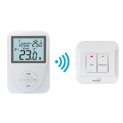 Riseem 230V 7 jours thermostat à chaudière à gaz blanc programmable avec écran LCD numérique