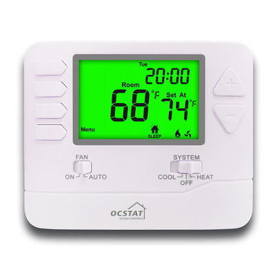Thermostat programmable de sept jours de pièce de climatisation pour l'alimentation d'énergie de la basse tension 24V