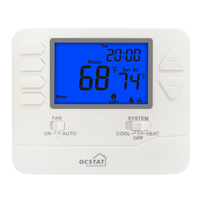Riseem Thermostat réglable numérique de salle avec 5/1/1 Thermostat de chauffage par le sol de salle d'eau programmable à un seul stade