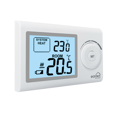 Riseem Office Thermostat de chaudière à gaz sans fil avec bouton réglable à grand cadran