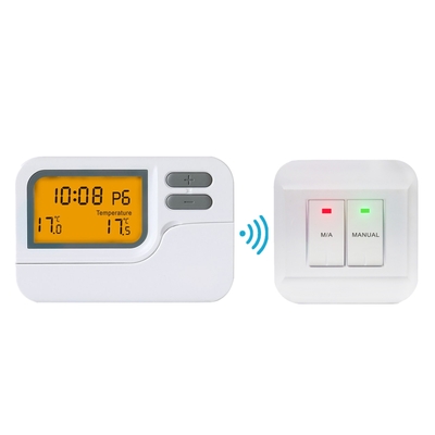 de couleur blanche programmable de 7 ABS de jour thermostat sans fil pour le contrôle de chauffage