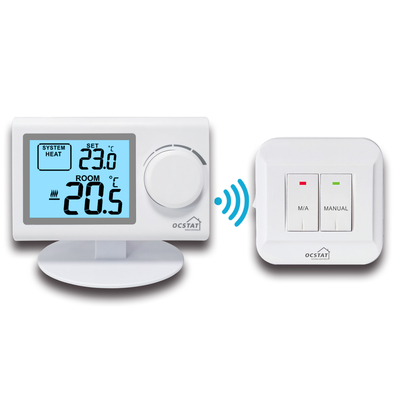 Thermostat sans fil de pièce de grand affichage d'affichage à cristaux liquides pour le contrôle de température