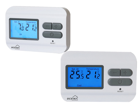 Riseem Appuyez sur le bouton Easy Reader Non programmable Thermostat numérique électrique de salle de contrôle de température pour le chauffage