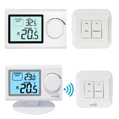 Installation facile de thermostat sans fil de pièce de télédétecteur de rf 868mhz
