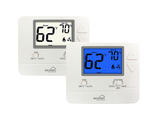 Riseem Home câblage 24v CC numérique HVAC Thermostat non programmable pour la climatisation
