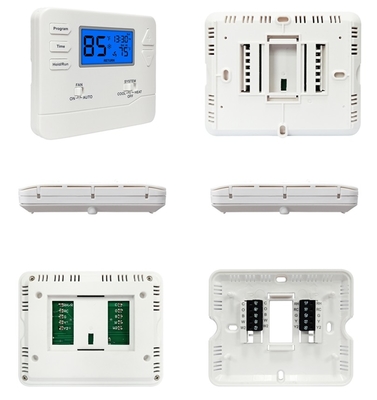 Thermostat programmable STN615, 2 chauffages/2 climatisations, 7 jours ou 5/1/1, configurable, électrique ou gaz, avec rétroéclairage bleu et PC ABS IP20