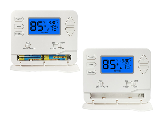 Thermostat à pompe à chaleur avec grand écran LCD numérique non programmable Systèmes électriques ou gaziers à plusieurs étages