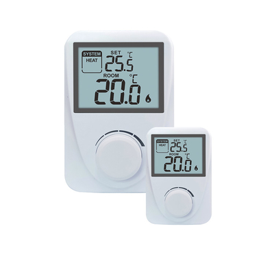 Riseem 230V Affichage LCD Omron Relais Salle câblée Thermostat non programmable Pour chaudières