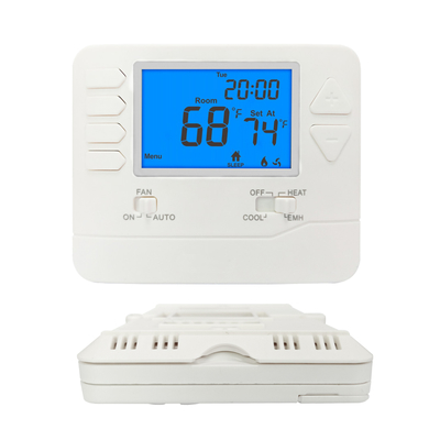 L'affichage à cristaux liquides de PC d'ABS montrent le thermostat 24VAC de pièce de Digital