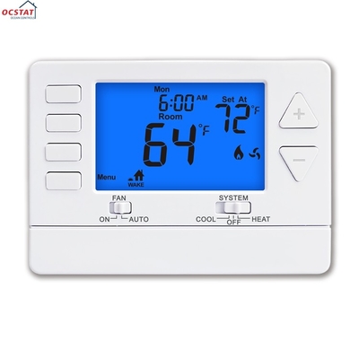 Riseem blanc ABS électronique programmeable climatiseur thermostat 1 chaleur 1 refroidissement