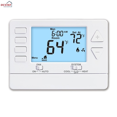 Riseem 24V LCD numérique 1 chaleur 1 refroidissement Thermostat de chambre filaire pour la maison pour la climatisation OEM